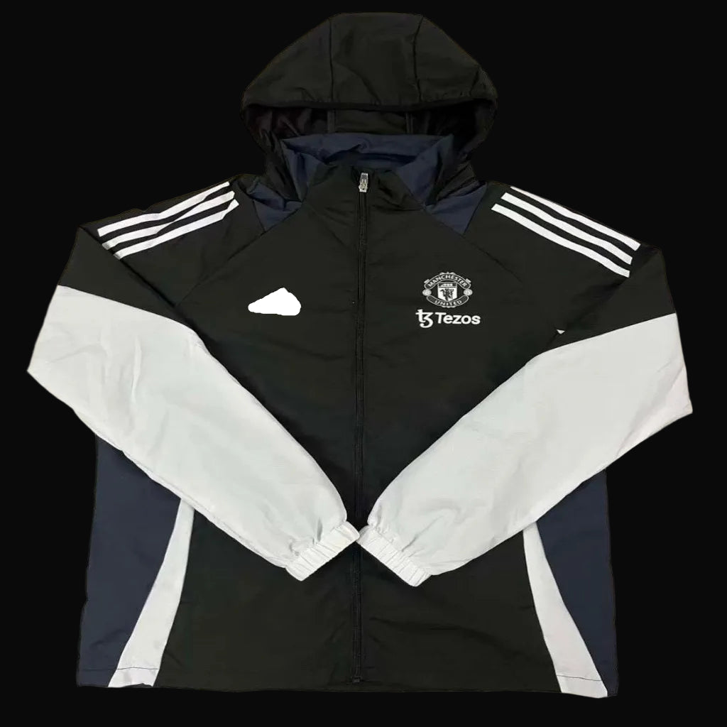 Manchester United Black Windbreaker
