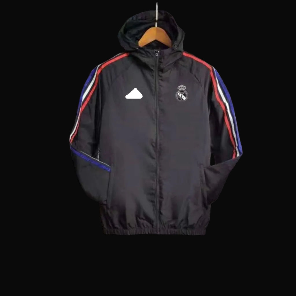 Real Madrid Black Windbreaker