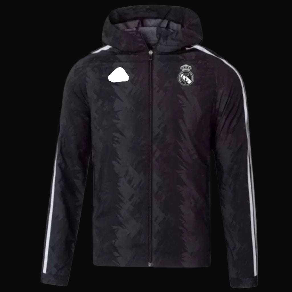 Real Madrid Black/White Windbreaker